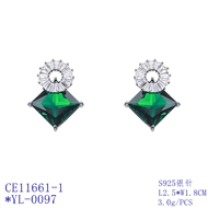 Picture of Recommended Green Cubic Zirconia Dangle Earrings from Top Designer