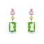 Show details for Luxury Green Dangle Earrings with Fast Shipping