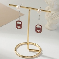 Picture of Fancy Small Gold Plated Dangle Earrings