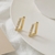 Picture of Shop Gold Plated White Hoop Earrings with Wow Elements