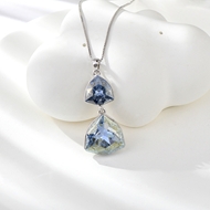 Show details for Fashionable Small Swarovski Element Pendant Necklace
