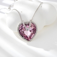 Show details for Irresistible Purple Swarovski Element Pendant Necklace For Your Occasions