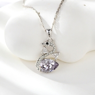 Show details for Designer Platinum Plated Small Pendant Necklace with No-Risk Return