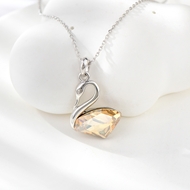 Show details for Bulk Platinum Plated Swarovski Element Pendant Necklace Exclusive Online