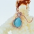 Picture of Nickel Free Rose Gold Plated Blue Pendant Necklace with Worldwide Shipping