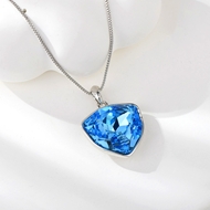 Show details for Platinum Plated Zinc Alloy Pendant Necklace with Easy Return