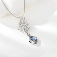Show details for Zinc Alloy Platinum Plated Pendant Necklace in Flattering Style