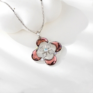 Show details for Zinc Alloy Platinum Plated Pendant Necklace with Full Guarantee