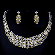 Show details for Luxury Platinum Plated 2 Piece Jewelry Set with Fast Delivery