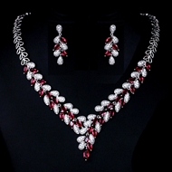Show details for Unique Cubic Zirconia Big 2 Piece Jewelry Set
