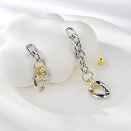 Show details for Buy Platinum Plated Cubic Zirconia Dangle Earrings with Wow Elements