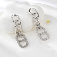 Show details for Hot Selling White Luxury Dangle Earrings from Top Designer