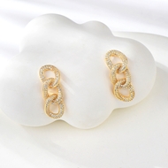 Show details for Impressive White Cubic Zirconia Dangle Earrings with Low MOQ