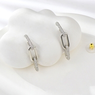 Show details for Luxury Platinum Plated Dangle Earrings with Worldwide Shipping