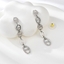 Show details for Copper or Brass Platinum Plated Dangle Earrings in Flattering Style