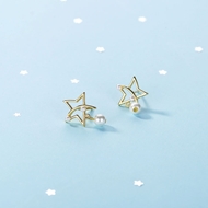 Picture of Popular Artificial Crystal 925 Sterling Silver Stud Earrings