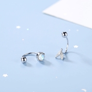 Picture of Most Popular Artificial Crystal Platinum Plated Stud Earrings
