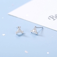 Picture of 925 Sterling Silver White Stud Earrings with Full Guarantee