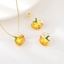 Show details for Fancy Small Yellow 2 Piece Jewelry Set