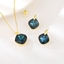 Show details for Unique Artificial Crystal Zinc Alloy 2 Piece Jewelry Set