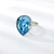 Picture of Attractive Blue Platinum Plated Fashion Ring For Your Occasions