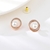 Picture of Copper or Brass Rose Gold Plated Stud Earrings from Certified Factory