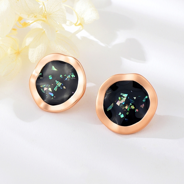 Picture of Unusual Small Rose Gold Plated Stud Earrings