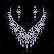 Show details for Fashionable Big Copper or Brass 2 Piece Jewelry Set