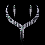 Show details for Charming Green Copper or Brass 2 Piece Jewelry Set As a Gift