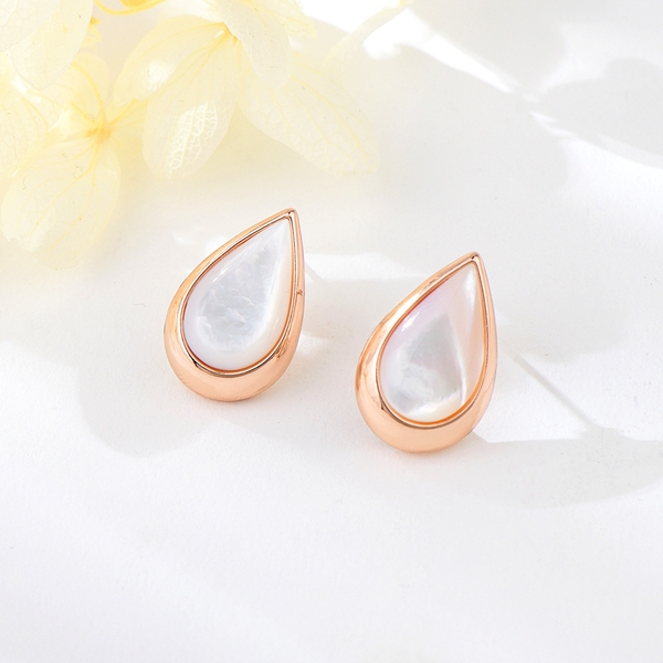 Picture of Classic Rose Gold Plated Stud Earrings for Girlfriend