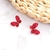 Picture of Trendy Red Big Stud Earrings with No-Risk Refund