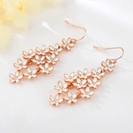 Show details for Trendy Rose Gold Plated Enamel Dangle Earrings with No-Risk Refund