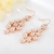 Picture of Trendy Rose Gold Plated Enamel Dangle Earrings with No-Risk Refund
