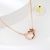 Picture of Fashion Swarovski Element Rose Gold Plated Pendant Necklace