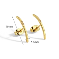 Picture of Copper or Brass White Stud Earrings at Unbeatable Price