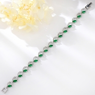 Show details for Distinctive Green Platinum Plated Fashion Bracelet with Low MOQ