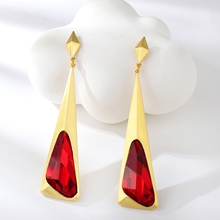 Show details for Zinc Alloy Red Dangle Earrings from Certified Factory