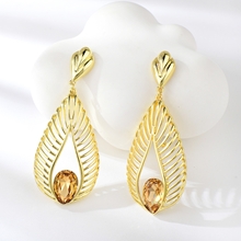 Show details for Bling Big Artificial Crystal Dangle Earrings