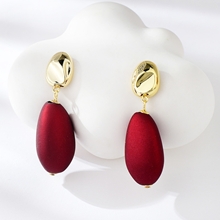 Show details for Shop Gold Plated Red Dangle Earrings with Wow Elements