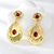 Picture of Dubai Red Dangle Earrings with Worldwide Shipping