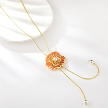 Show details for Featured Orange Enamel Long Pendant with Full Guarantee