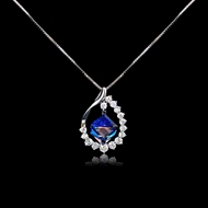 Show details for Shop Platinum Plated Colorful Pendant Necklace with Wow Elements