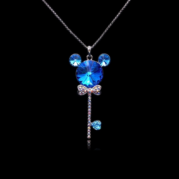 Picture of Small Blue Pendant Necklace with Fast Delivery