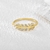 Picture of Nice Cubic Zirconia Gold Plated Adjustable Ring