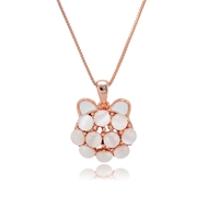 Picture of Low Price Rose Gold Plated White Pendant Necklace from Trust-worthy Supplier