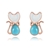 Picture of Great Value Blue Rose Gold Plated Stud Earrings with Full Guarantee