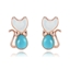 Show details for Great Value Blue Rose Gold Plated Stud Earrings with Full Guarantee