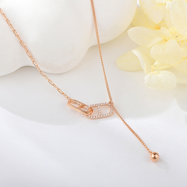 Picture of Copper or Brass Cubic Zirconia Pendant Necklace with Unbeatable Quality