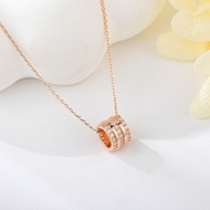 Show details for Hypoallergenic Rose Gold Plated White Pendant Necklace with Easy Return