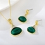 Show details for Stylish Small Green 2 Piece Jewelry Set
